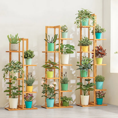 Bamboo 5/6 Tier Plant Stand Rack