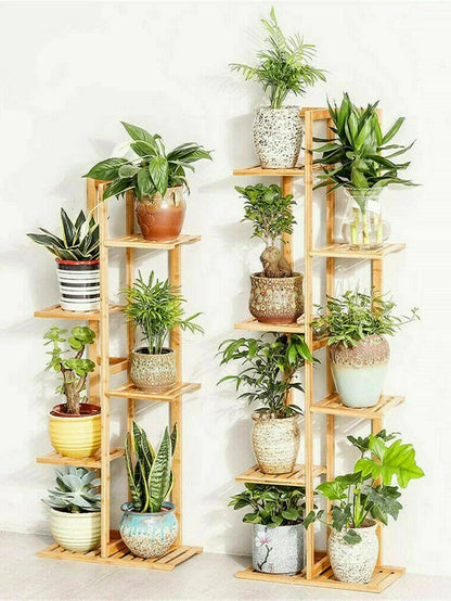 Bamboo 5/6 Tier Plant Stand Rack