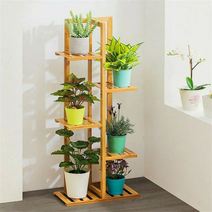 Bamboo 5/6 Tier Plant Stand Rack