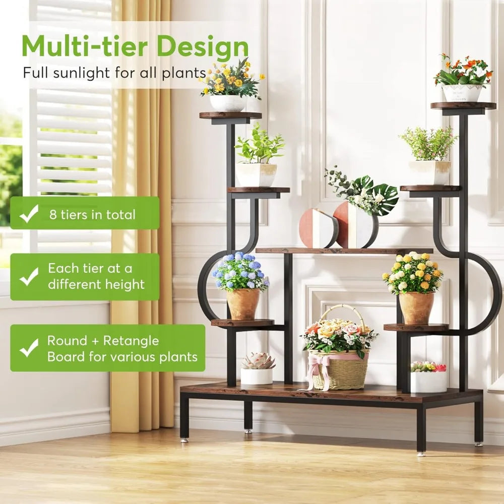 8-Tier Metal Plant Stand