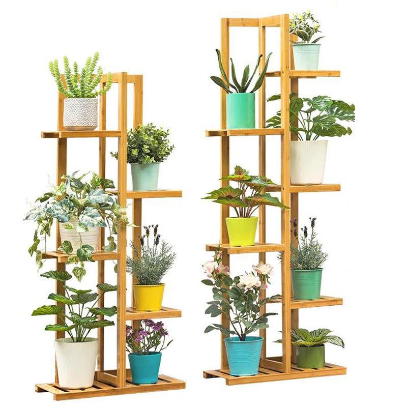 Bamboo 5/6 Tier Plant Stand Rack