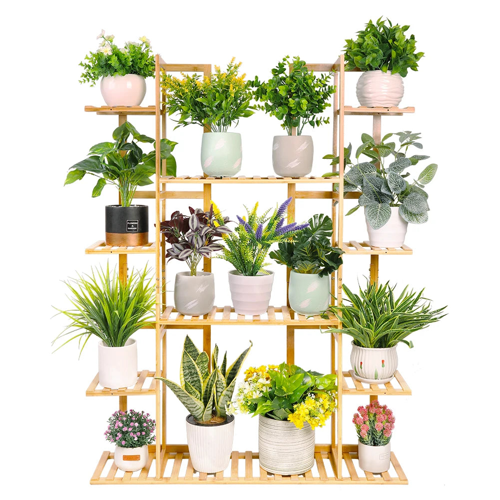 Extra Large 9 Tier Bamboo Plant Stand