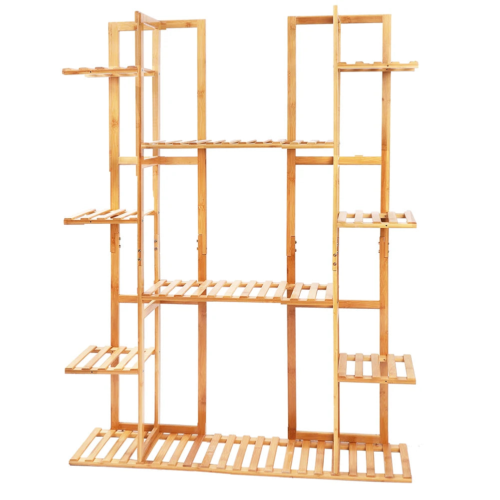 Extra Large 9 Tier Bamboo Plant Stand