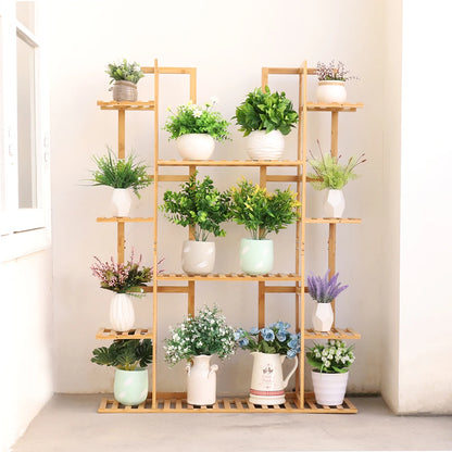 Extra Large 9 Tier Bamboo Plant Stand