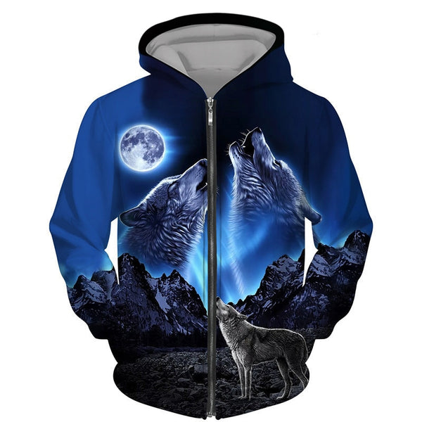 Cool Wolf Zipper Hoodies – Sallye Shop