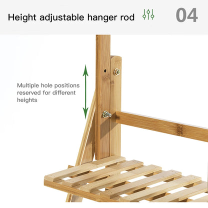 3 Tier Folding Bamboo Hanging Plant Stand