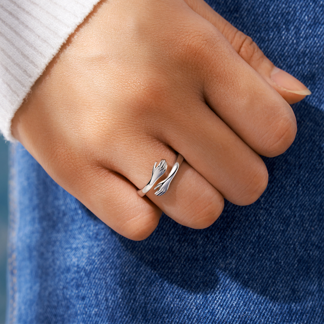 Hug Ring - 925 Sterling Silver