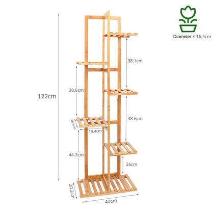 Bamboo 5/6 Tier Plant Stand Rack