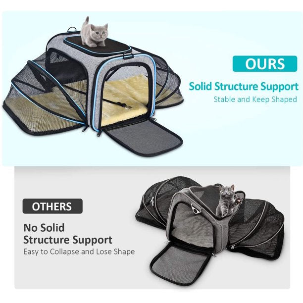 Buy Expandable Foldable Soft-Sided Cats and Dog Carrier