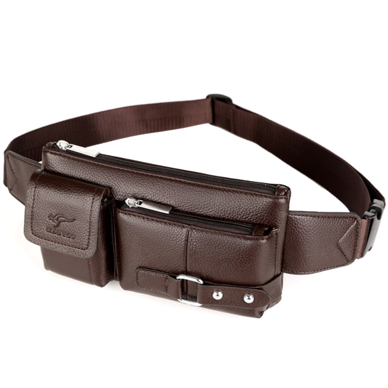 Luxury Leather Waist|Chest Bag for Men